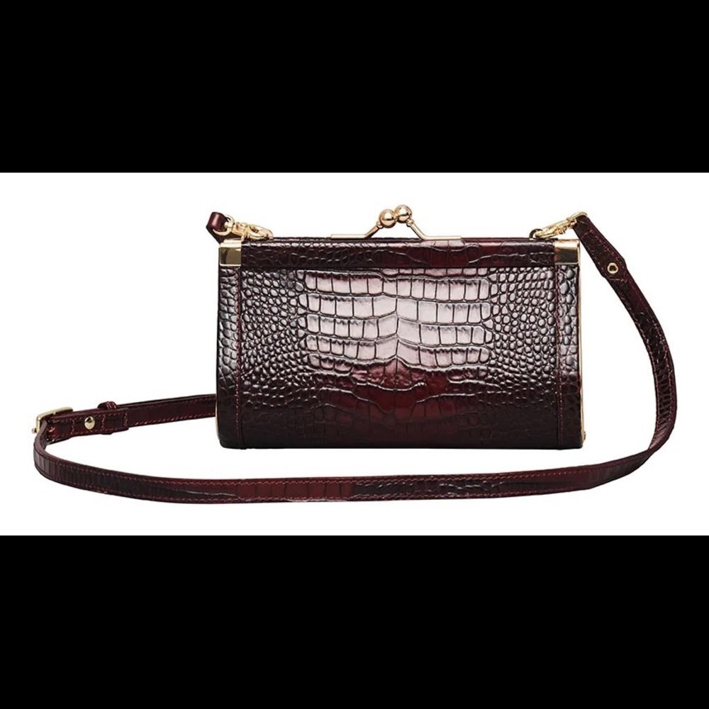 ERDEM x H&M Small  Purse Leather Burgundy